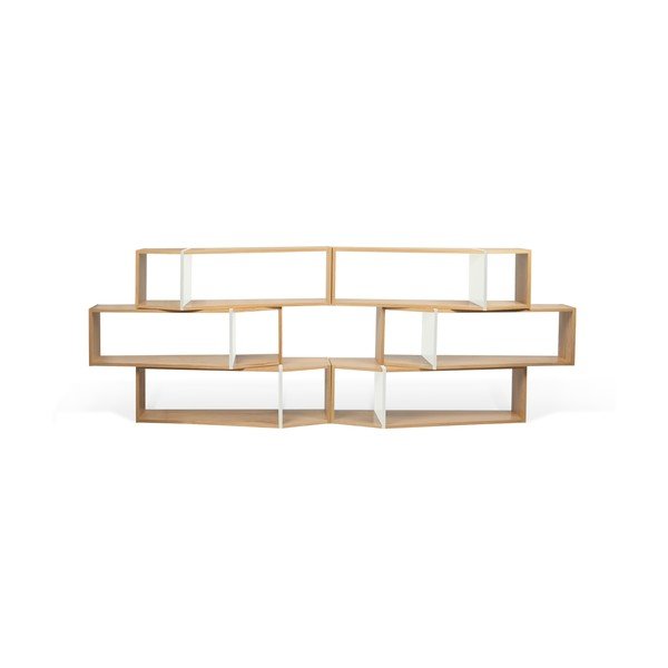 Hnedo-biela polica TemaHome One, 120 × 35 cm-image-2