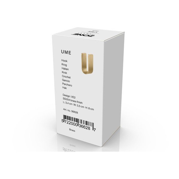 Nástenný nerezový háčik v zlatej farbe Ume – Zone-image-2