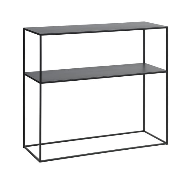 Čierny kovový konzolový stolík 35x90 cm Pebble – Unique Furniture-image-2