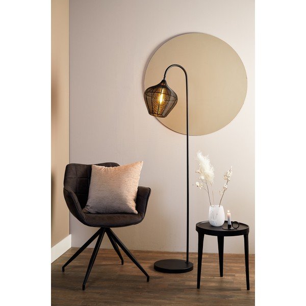 Čierna stojacia lampa (výška 160 cm) Alvaro - Light & Living-image-1