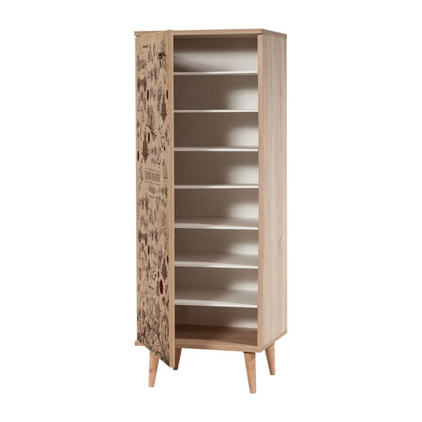 Vysoká skrinka na topánky Flinta Romance, výška 128 cm-image-3