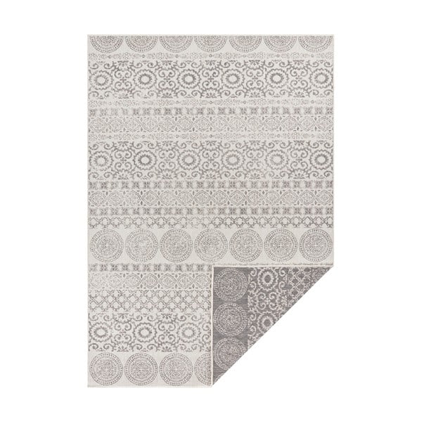 Sivo-biely vonkajší koberec Ragami Circle, 80 x 150