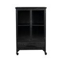 Čierna kovová vitrína 65x105 cm Ferre – White Label