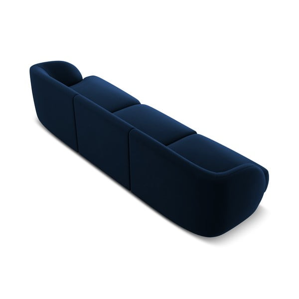 Modrá zamatová pohovka 259 cm Miley - Micadoni Home-image-3