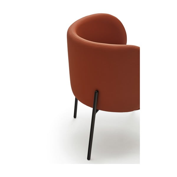 Oranžové čalúnené jedálenské kreslá v súprave 2 ks Mogi – Teulat-image-4