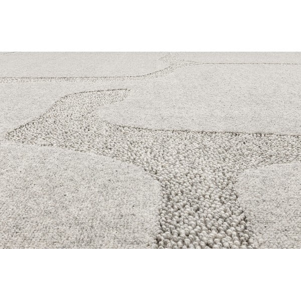 Svetlosivý vlnený koberec 133x190 cm Morphic Organica – Agnella-image-4