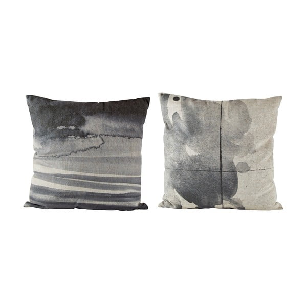 Sada 2 sivých vankúšov so škvrnitým vzorom Villa Collection, 45 × 45 cm