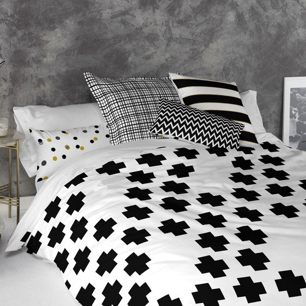 Sada 2 bavlnených obliečok na vankúš Blanc Mustard-image-1