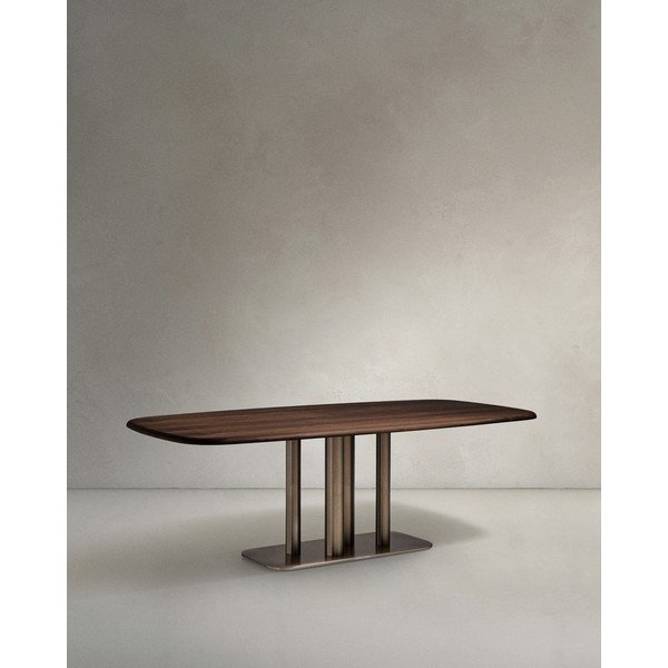 Jedálenský stôl v dekore orecha 100x180 cm Melvar – Kave Home-image-3