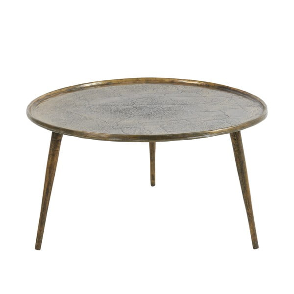 Kovový okrúhly konferenčný stolík v bronzovej farbe ø 67,5 cm Babina – Light & Living