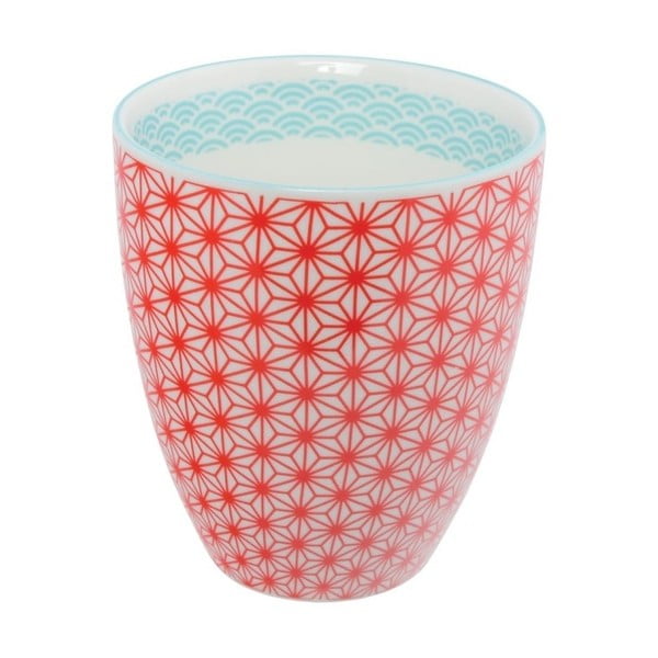 Červeno-modrý porcelánový hrnček na čaj Tokyo Design Studio Star