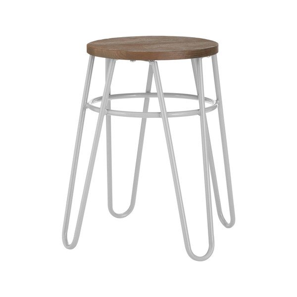 Sivá/v prírodnej farbe stolička z brestového dreva District – Premier Housewares