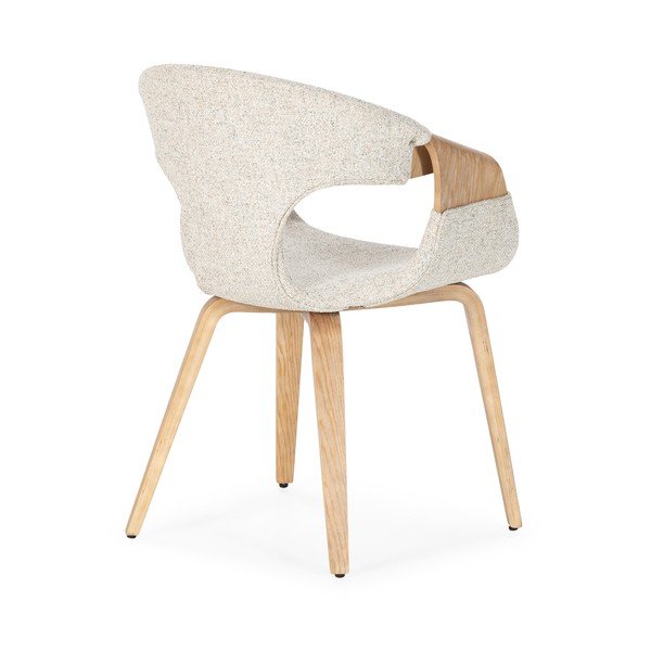 Béžové čalúnené jedálenské kreslá v súprave s podrúčkami 2 ks Elif – MOME-image-3