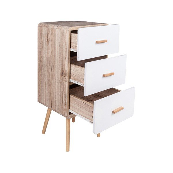 Komoda z dubového dreva s 3 zásuvkami Liz-image-1