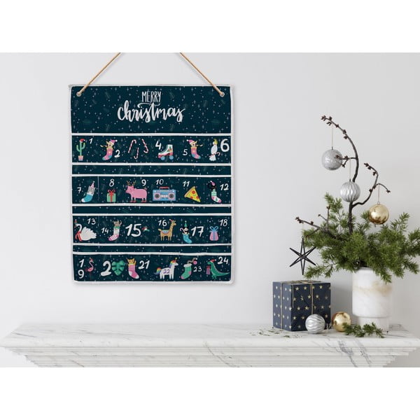 Bavlnený adventný kalendár Butter Kings Santa Dinosaur-image-2