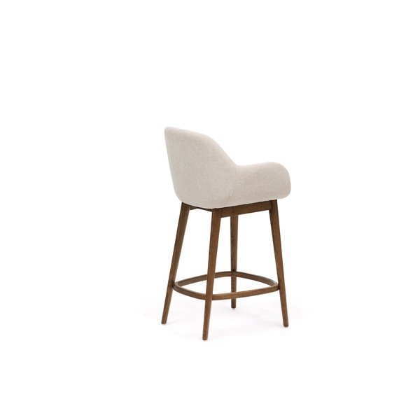 Béžová čalúnená barová stolička s podrúčkami (výška sedadla 66 cm) Konna – Kave Home-image-4