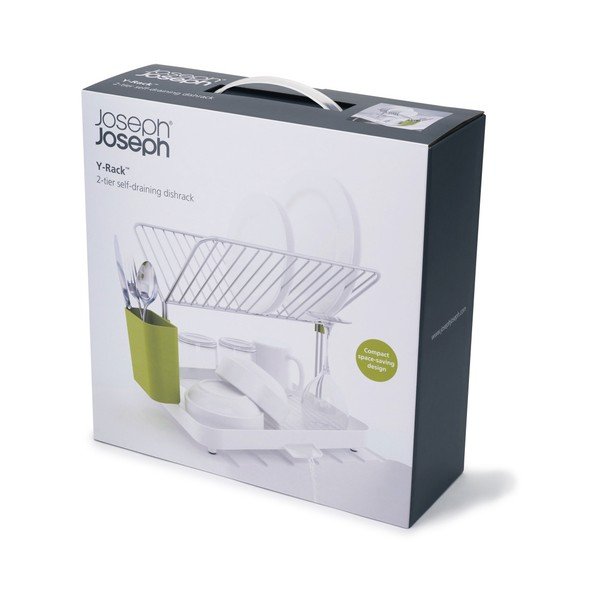Zeleno-biely odkvapávač na riad Joseph Joseph Y-Rack-image-1