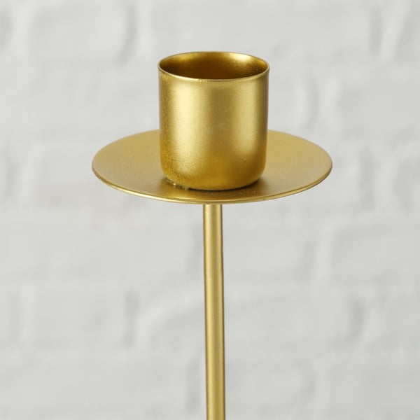 Súprava 3 svietnikov v zlatej farbe Boltze Kimo-image-1