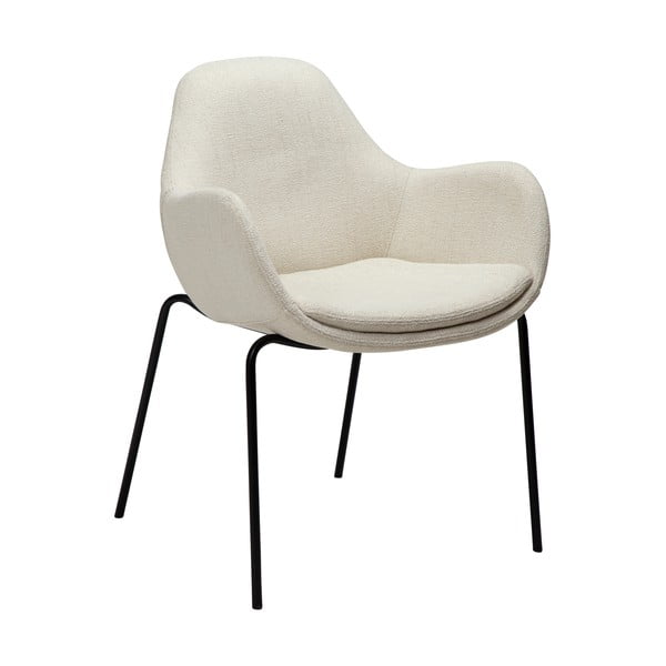 Krémové kreslo z textílie buklé Zimmer – DAN-FORM Denmark