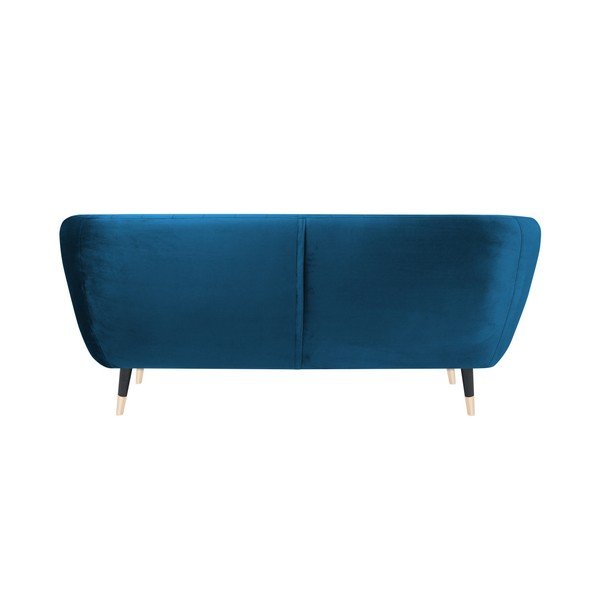 Modrá pohovka s čiernymi nohami Mazzini Sofas Benito, 158 cm-image-4