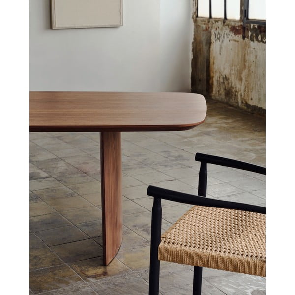 Hnedý jedálenský stôl v dekore orecha 100x200 cm Litto – Kave Home-image-2