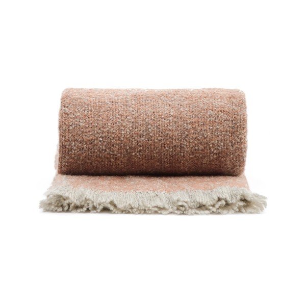 Deka v terakotovej farbe s prímesou vlny 130x170 cm Rodin – Kave Home