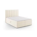 Béžová boxspring posteľ s úložným priestorom 160x200 cm Gina – Milo Casa