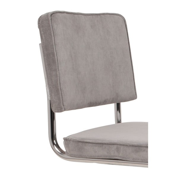 Sivé čalúnené hojdacie jedálenské stoličky v súprave 2 ks Ridge Kink Rib – Zuiver-image-4