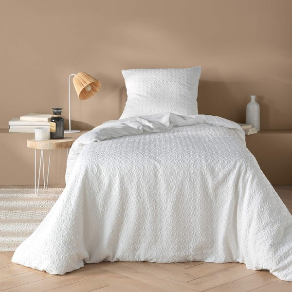 Biele obliečky na jednolôžko z mikrovlákna 140x200 cm Litea – douceur d'intérieur