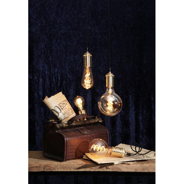 Teplá biela filamentová stmievateľná žiarovka E27, 3 W Spiral Filament – ​​Star Trading-image-1