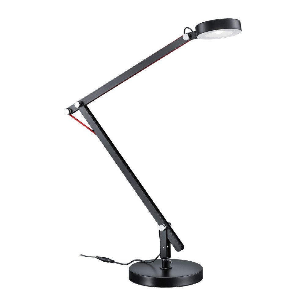 E-shop Čierna LED stolová lampa s ohýbateľnou konštrukciou (výška 90 cm) Amsterdam – Trio