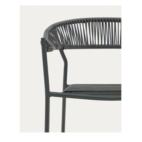 Sivé jedálenské stoličky z umelého ratanu v súprave 4 ks Futadera – Kave Home-image-4