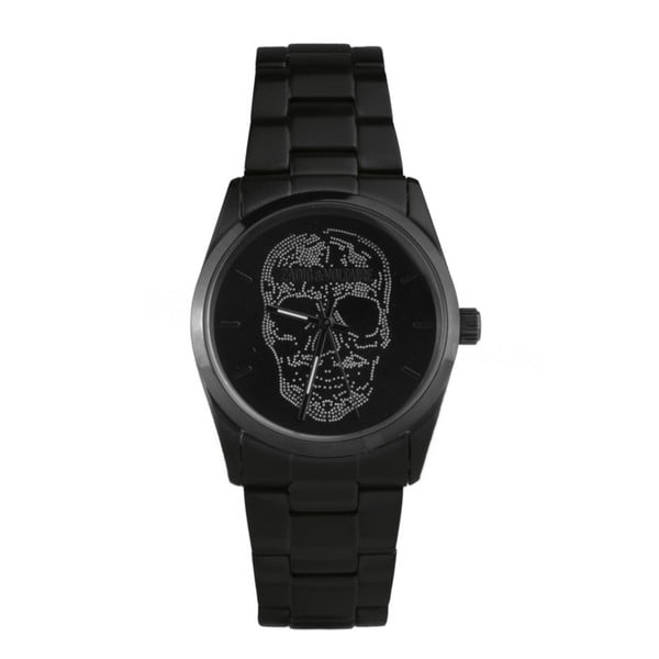 Pánske čierne hodinky s motívom lebky Zadig & Voltaire