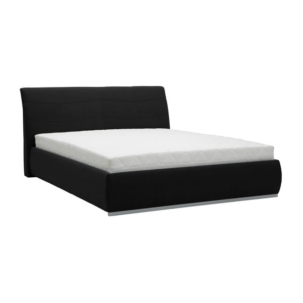 Čierna dvojlôžková posteľ Mazzini Beds Luna, 140 × 200 cm