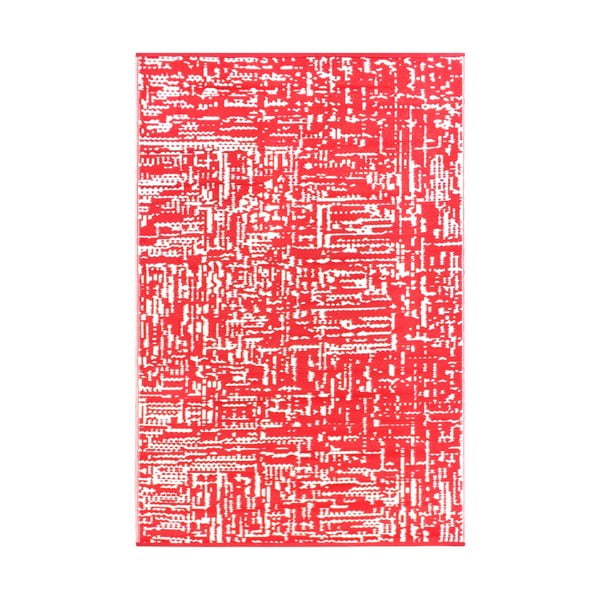 Červeno-biely obojstranný vonkajší koberec Green Decore Take, 90 × 150 cm