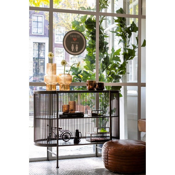 Čierna kovová komoda 100x80 cm Yinthe - Light & Living-image-1