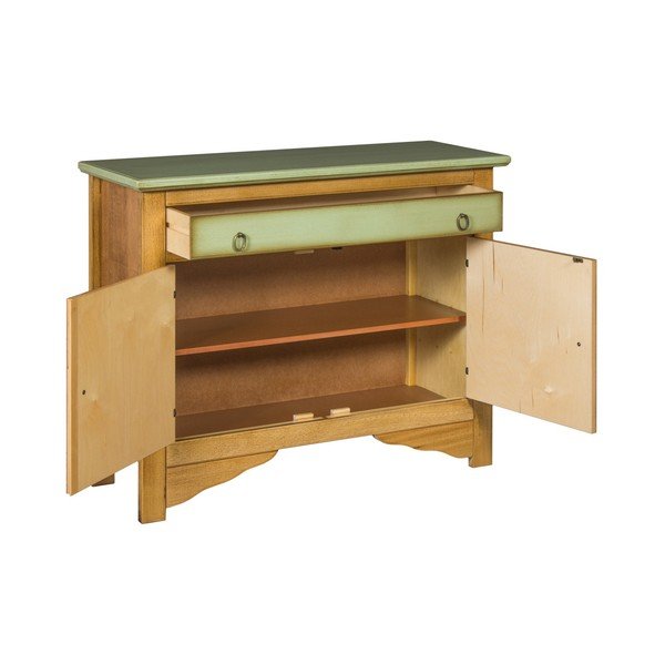 Zeleno-hnedá komoda Crido Consulting Credenza-image-4
