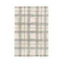 Krémový/šalviovozelený prateľný/ručne tkaný bavlnený koberec 140x190 cm Tartan Blue Sage – Lorena Canals