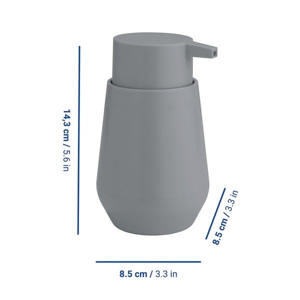 Sivý plastový dávkovač mydla 360 ml Vara – Allstar-image-1