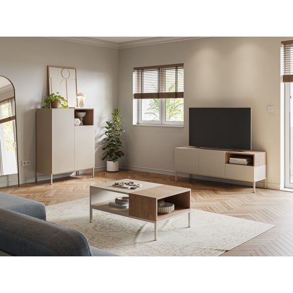 Krémová skrinka 90x120 cm Cailin – Marckeric-image-1