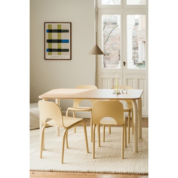 Jedálenský stôl s doskou v dubovom dekore 80x140 cm Meko – noo.ma-image-1