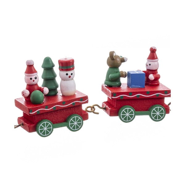 Drevená vianočná figúrka (výška  7,5 cm) Locomotive – Casa Selección-image-2