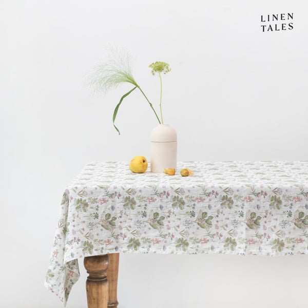 Ľanový obrus 140x300 cm White Botany – Linen Tales-image-1