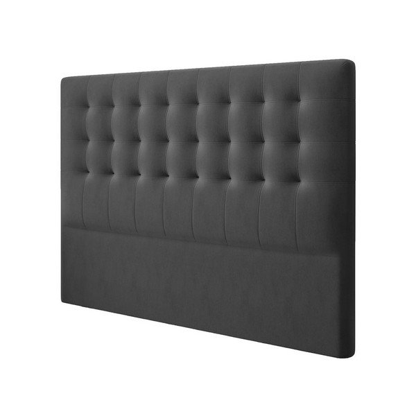 Tmavosivé čelo postele so zamatovým poťahom Windsor & Co Sofas Athena, 180 × 120 cm-image-2