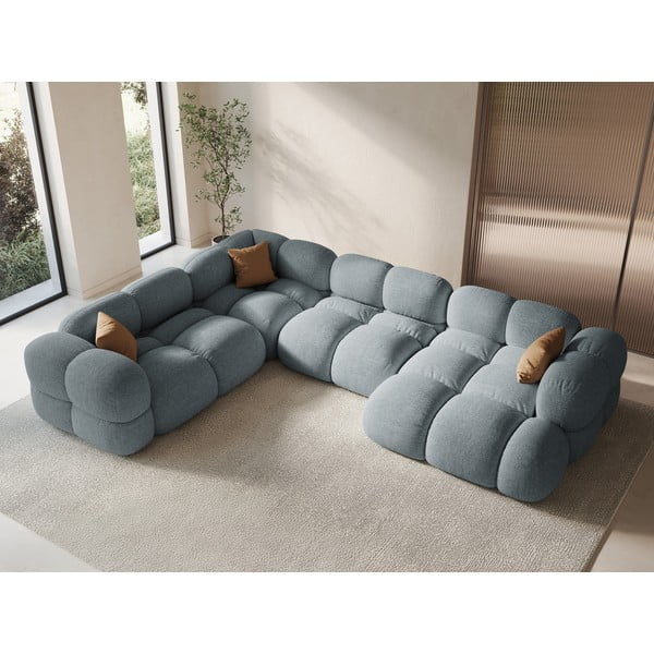 Svetlomodrá rohová pohovka (ľavý roh/do tvaru "U") Loretto – Cosmopolitan Design-image-1