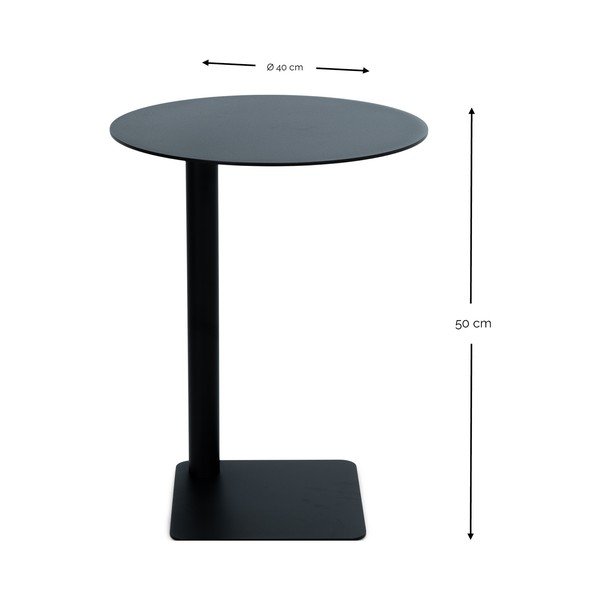 Oceľový okrúhly odkladací stolík ø 40 cm Sunny – Spinder Design-image-3