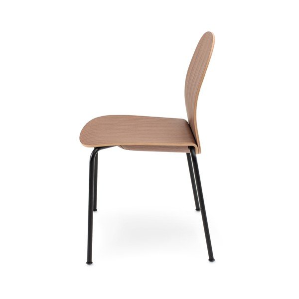 Hnedé stohovateľné jedálenské stoličky v súprave 2 ks v dekore orecha Book – Gazzda-image-2