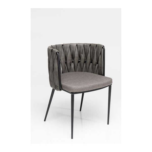 Sada 4 sivých stoličiek s polštářkem Kare Design Cheerio
