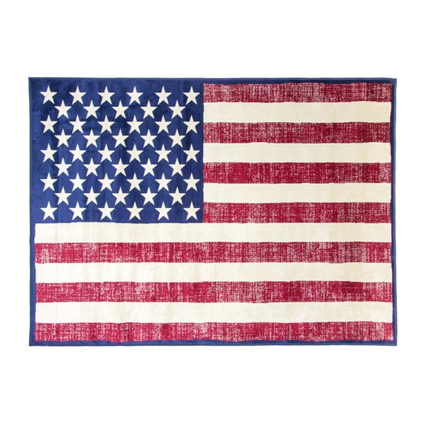 Koberec s motívom americkej vlajky Cotex, 140 × 200 cm