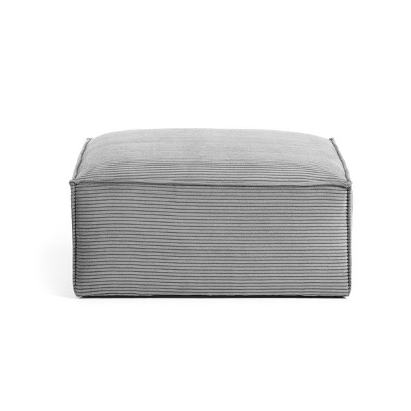 Svetlosivá menčestrová podnožka Kave Home Blok-image-2